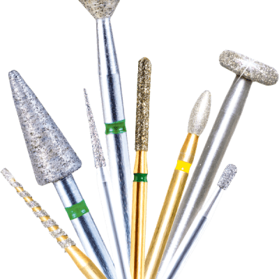 variety of dental burs