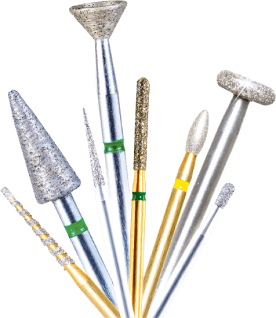 variety of dental burs